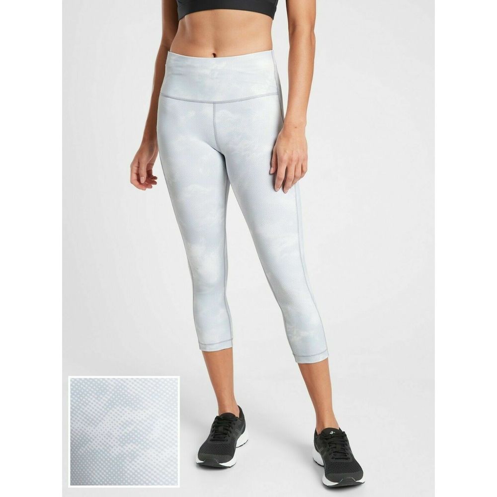 Athleta Womens Ultimate Stash Pocket Printed Capri Pant High Rise Yoga Fitness M